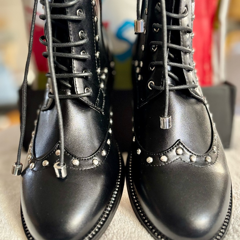 Studded Combat Moto Boots size 13!